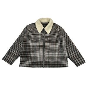 Rails Cheyenne Onyx Taupe Pink Jacket Wool Blend Women's Large